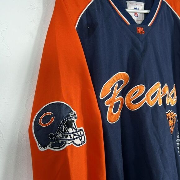 🔥🏈 “NWT” Vintage CHICAGO BEARS NFL Pullover Fleece Lined Embroidered Jacket 2X - Picture 5 of 10